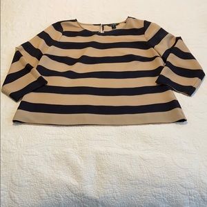 J. Crew 3/4 Sleeve Top, Size M